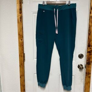 Figs Zamora Jogger Womens Large Tall Blue Scrub Pants Technical Collection
